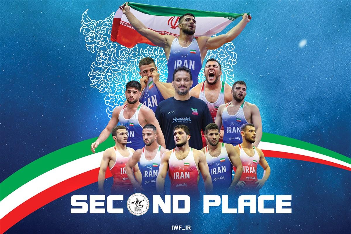 کشتی آزاد زیر ۲۳ سال ایران نایب قهرمان جهان شد/ قهرمانی آمریکا با ۴ طلا