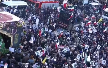 مراسم تشییع پیکر ۱۰۰ شهید مردمی و مدافع امنیت در تهران