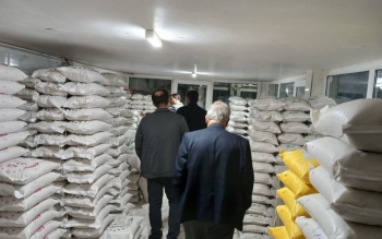 کشف ۹۵ تن برنج احتکار شده در رشت