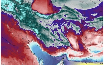 تحلیل روند دمای ایران تا نیمه اسفند