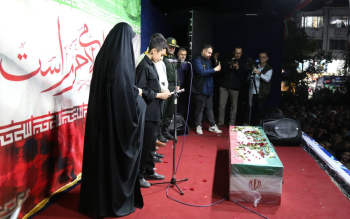 گزارش تصویری؛ وداع مردم رشت با «جواد جعفرزاده» پلیسِ فداکار و  اهداکننده عضو