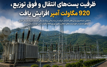 افزایش ظرفیت پست‌های انتقال و فوق توزیع، ۹۲۰ مگاولت آمپر 