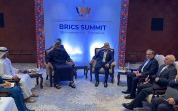 در حاشیه اجلاس سران بریکس انجام شد؛دیدار رئیس جمهور ایران با ولیعهد امارات