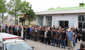 مراسم خاکسپاری کوهنورد گیلانی سینا متجدد