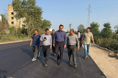 آغاز  آسفالت مسیر اتصال میدان نبوت به درفک و گلزاران